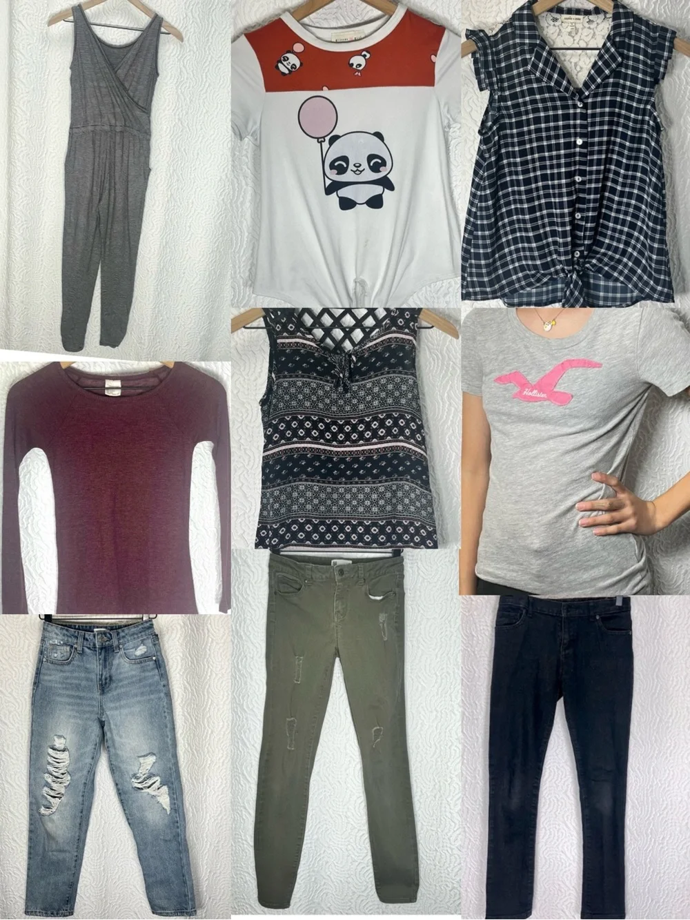 Girls Size 10/12 Everyday Outfit Bundle – 9 Pieces